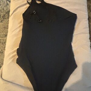 Black cross strap swimsuit